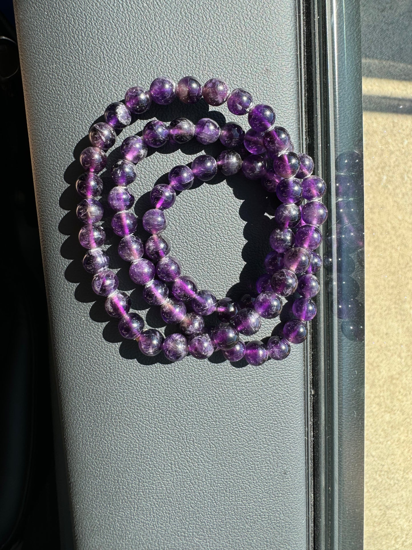 Amethyst bracelets/necklace 6-7mm beads