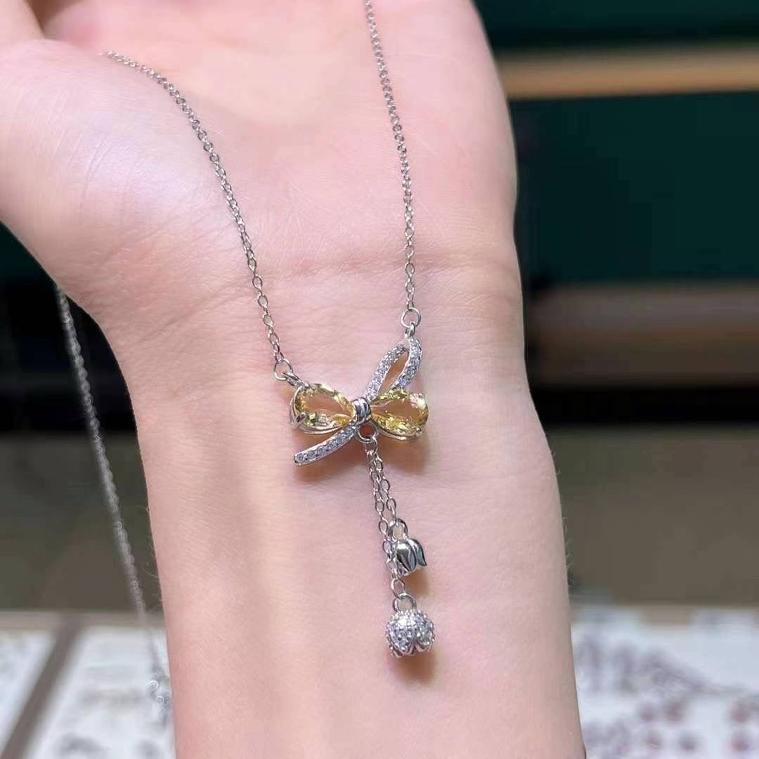Citrine Necklace-Butterfly
