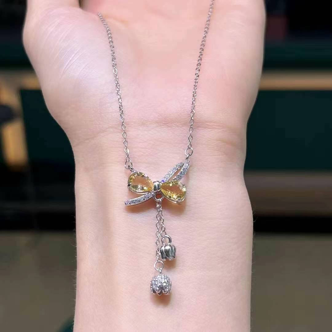 Citrine Necklace-Butterfly