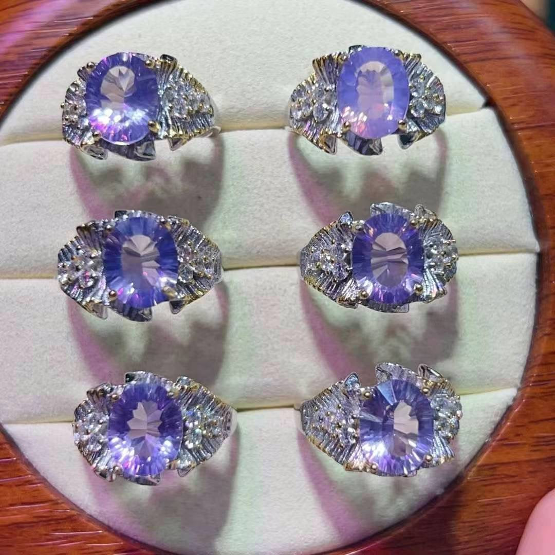 Purple Fluorite Rings-oval