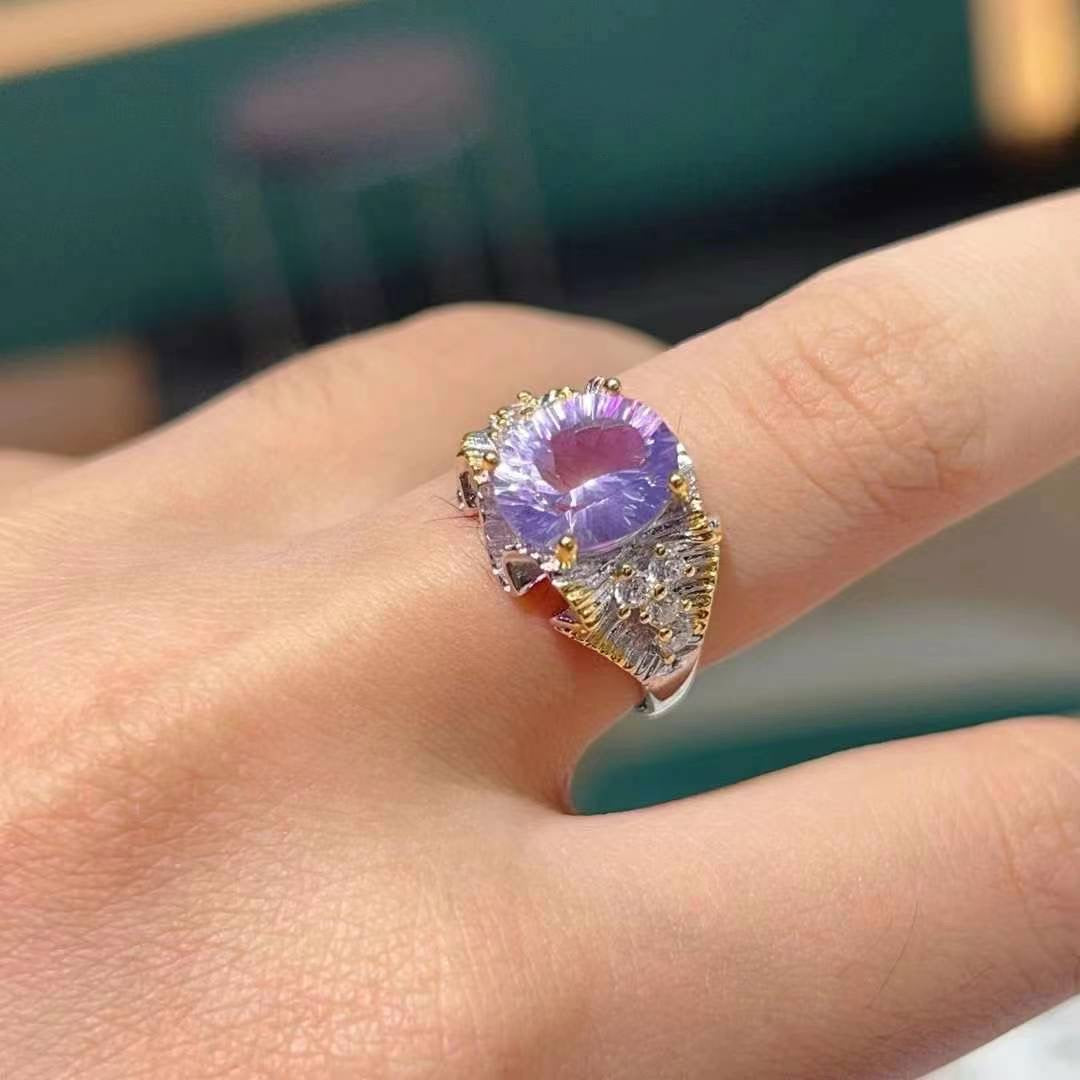 Purple Fluorite Rings-oval