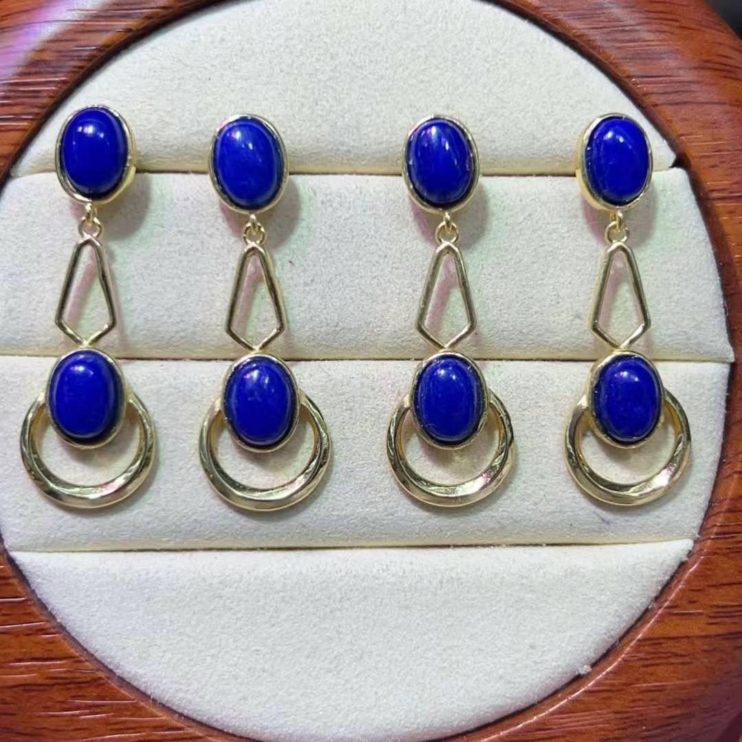 Lapis Lazuli Earrings-4 stones