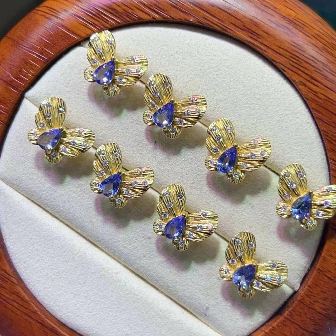 Tanzanite Earring-Butterfly