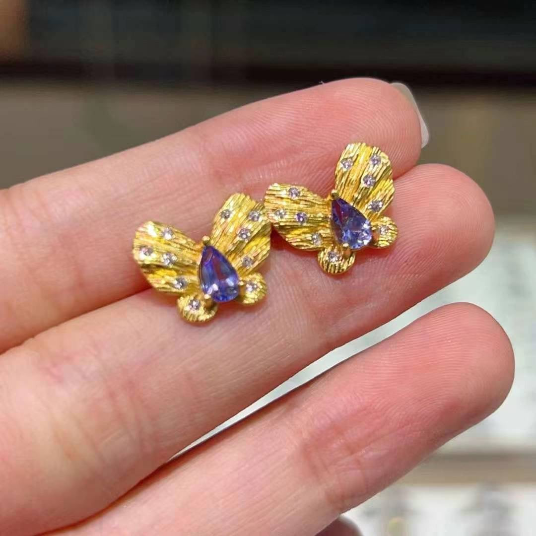 Tanzanite Earring-Butterfly