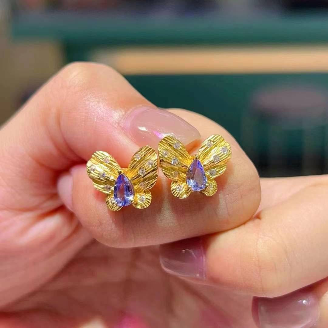 Tanzanite Earring-Butterfly
