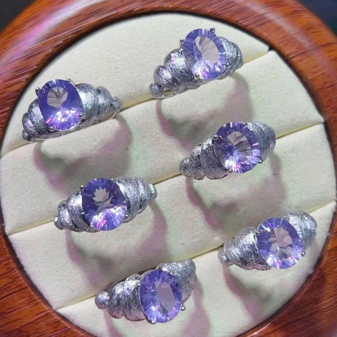 Amethyst Ring-twist pattern