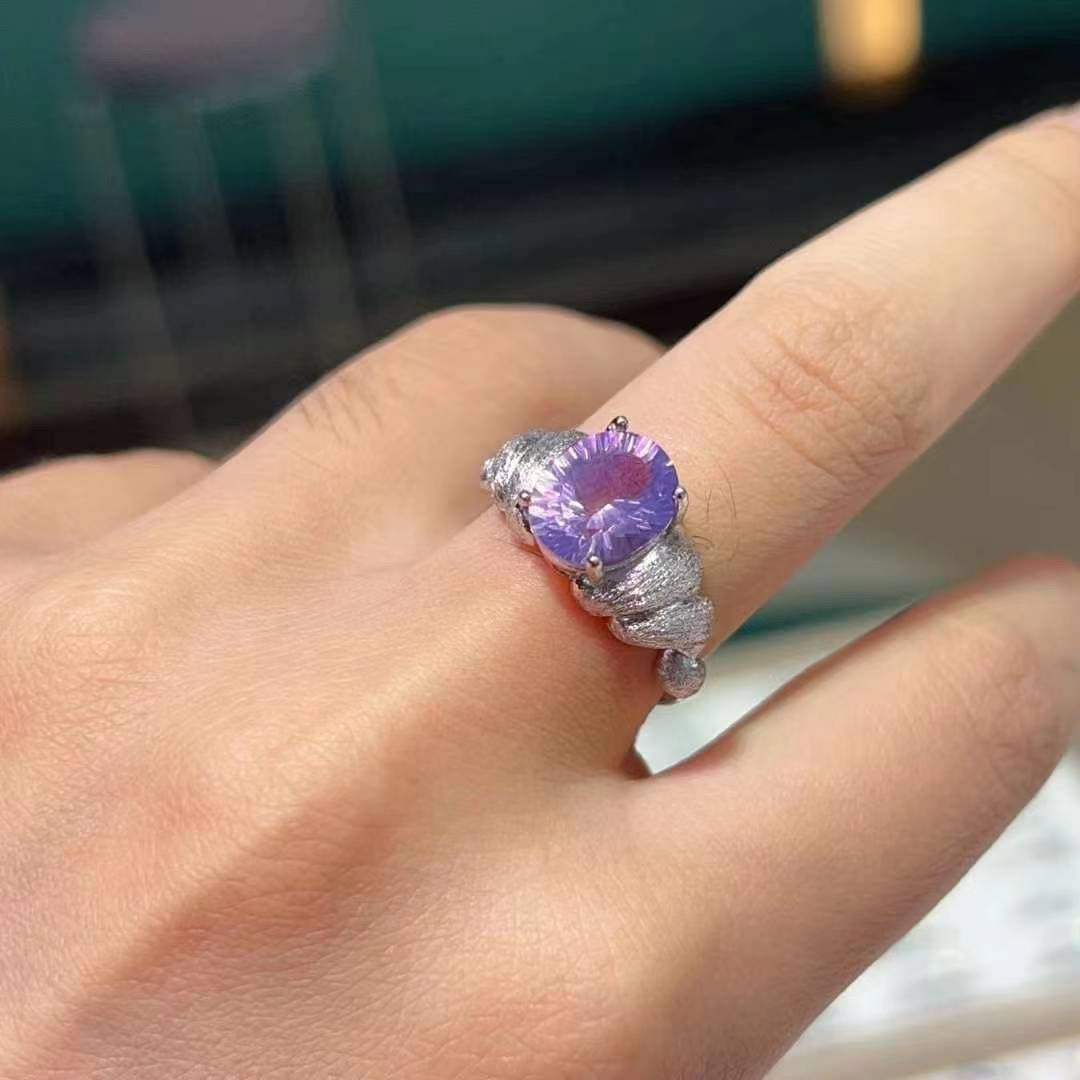Amethyst Ring-twist pattern