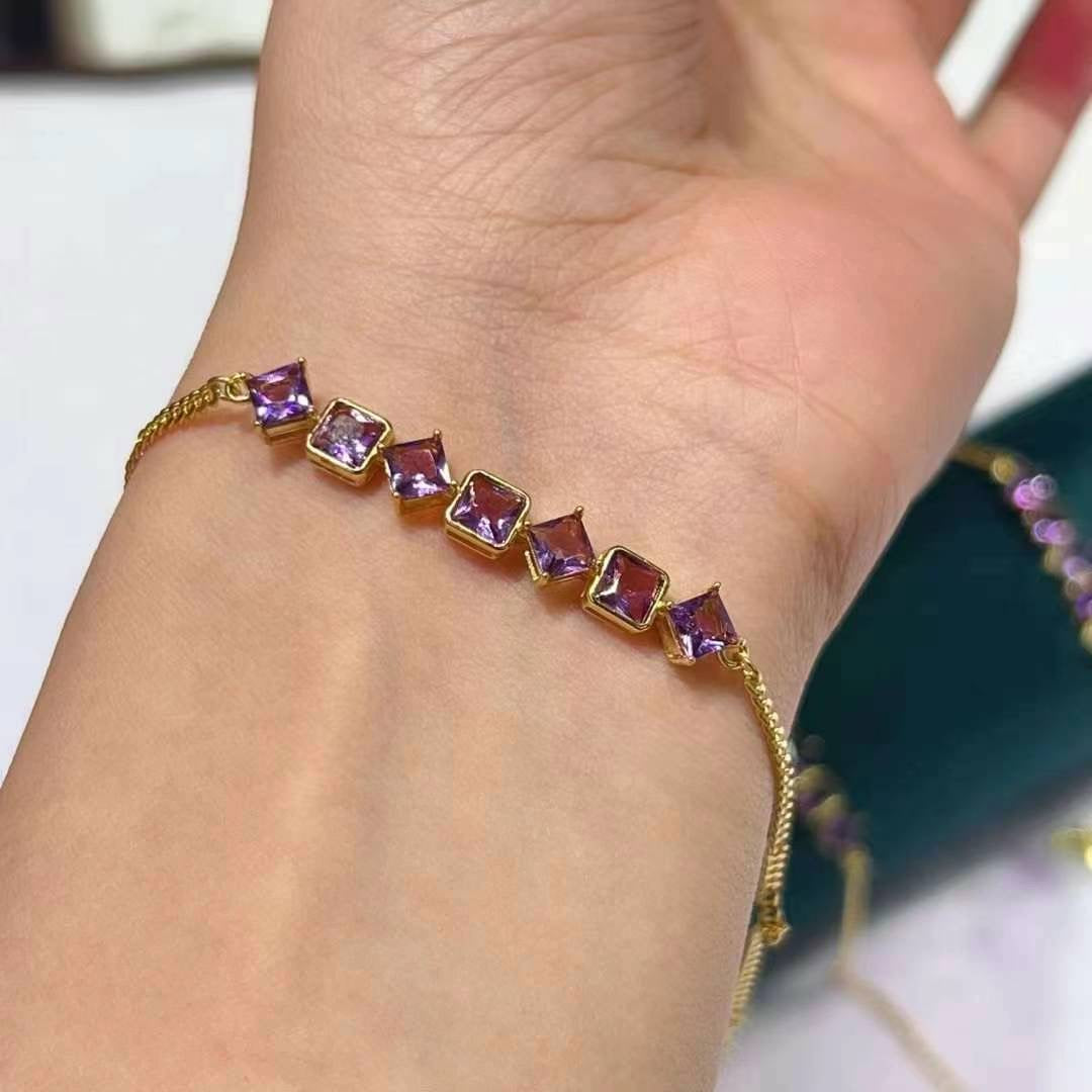 Amethysts Bracelets-Geometry
