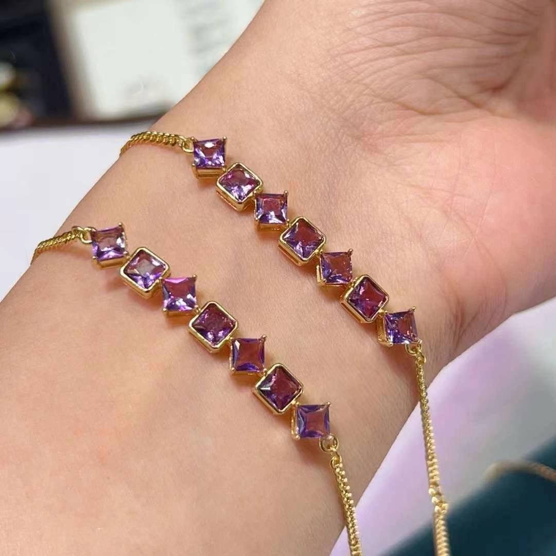 Amethysts Bracelets-Geometry