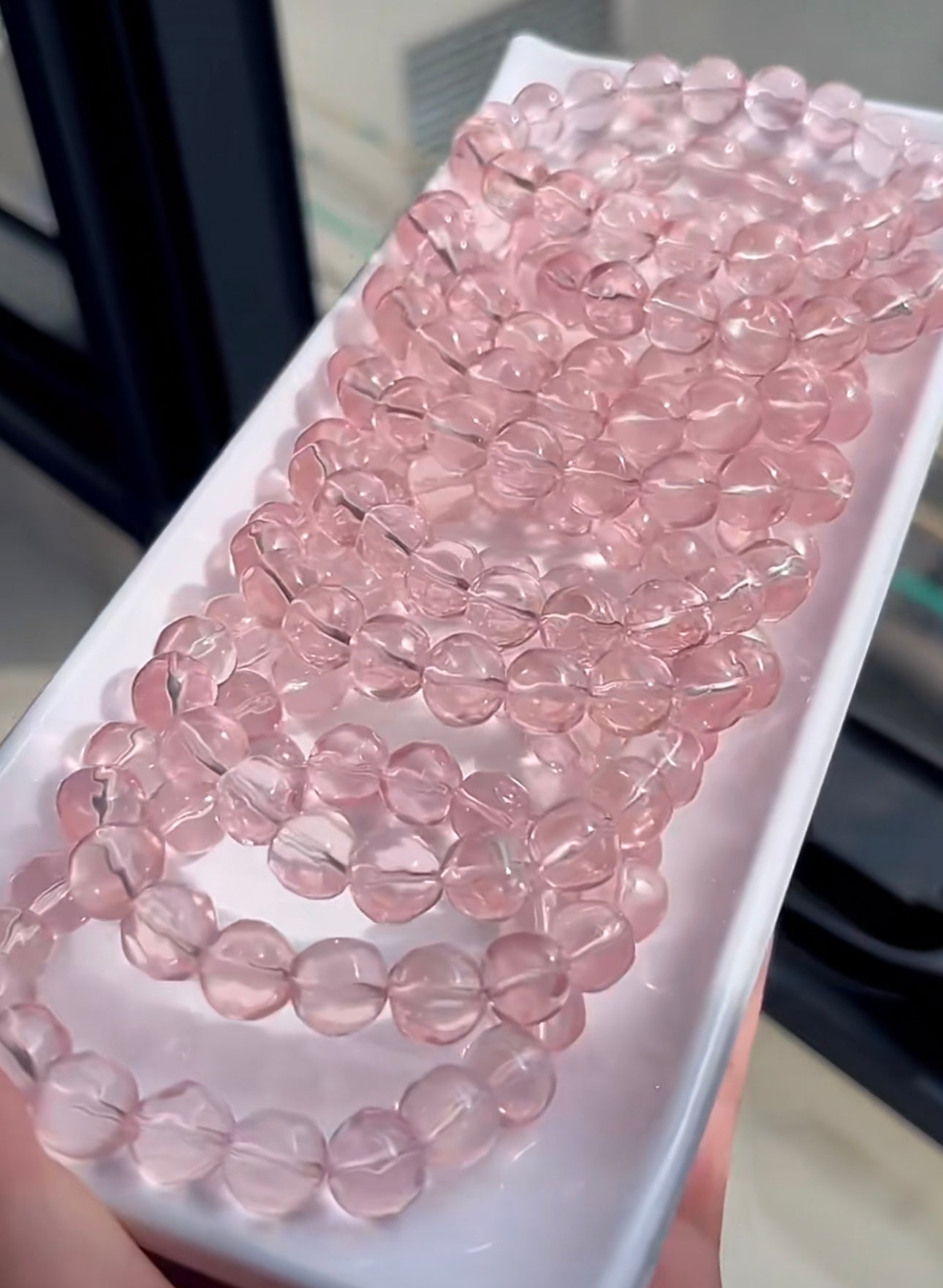Mozambique Star Glow Rose Quartz Bracelets
