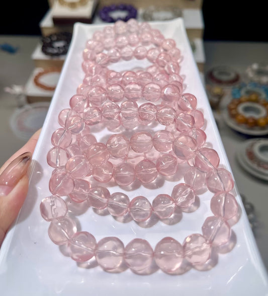 Mozambique Star Glow Rose Quartz Bracelets