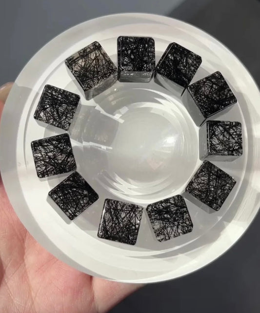 Special! Limited Quantity Black Tourmaline or Black Rutilated Quartz (cube)/ea