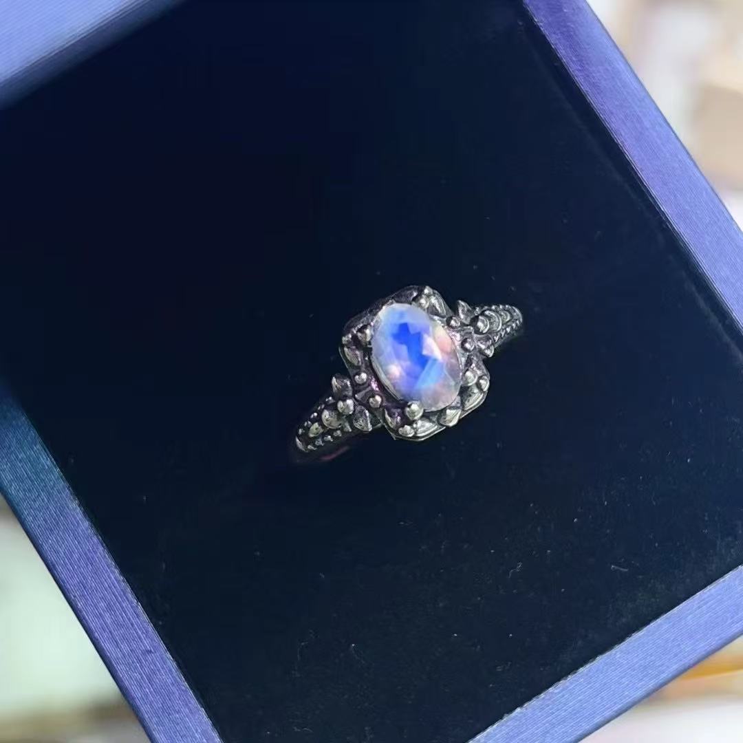 A Vintage Square Moonstone Ring