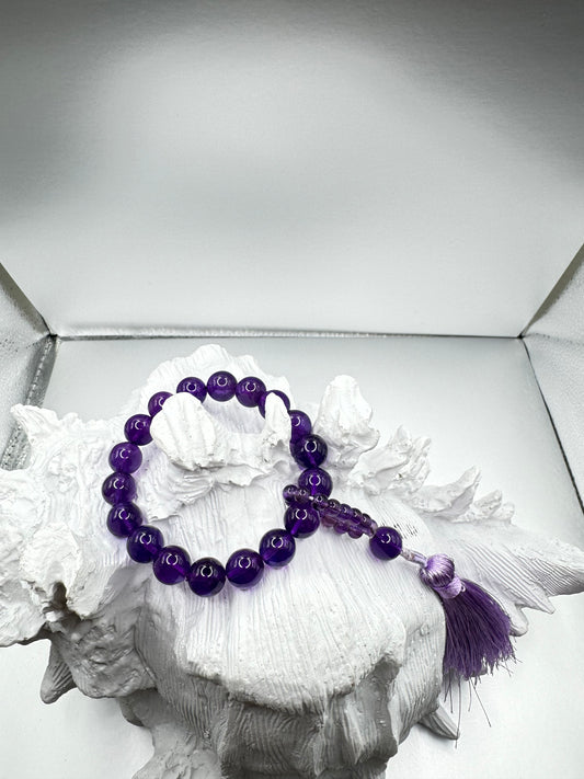 Amethyst Bracelets-11mm beads