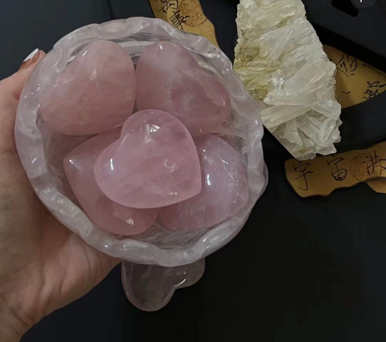 Rose Quartz in Heart Shape