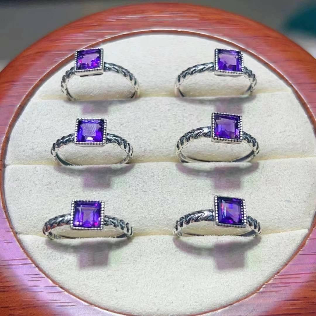 Amethyst Square Ring