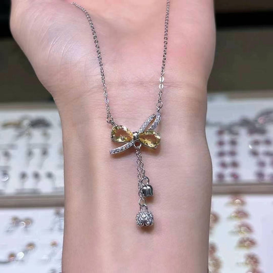 Citrine Necklace-Butterfly