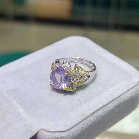 Purple Fluorite Rings-oval