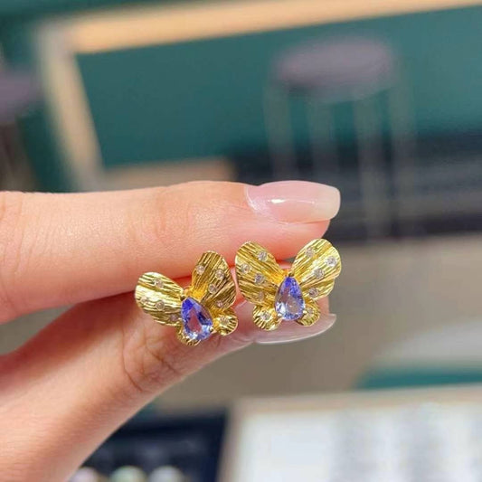 Tanzanite Earring-Butterfly