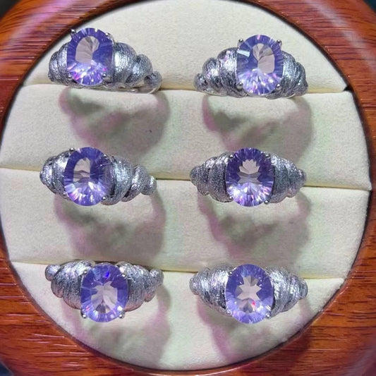 Amethyst Ring-twist pattern