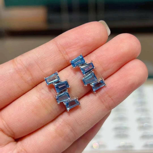Topaz Earrings-multirectangle