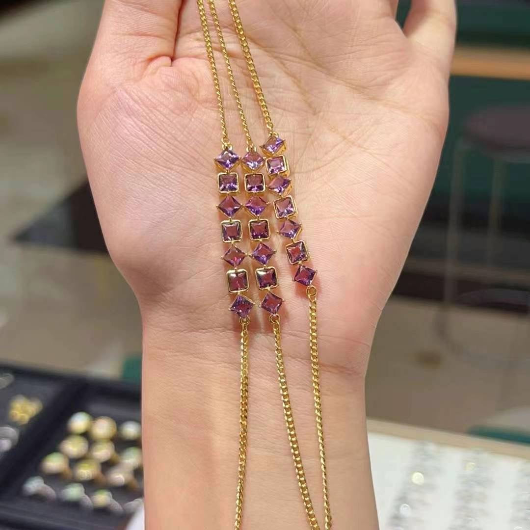 Amethysts Bracelets-Geometry